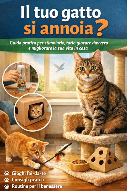 Il tuo Gatto si annoia? Guida PDF pratica per stimolarlo e tanto altro!