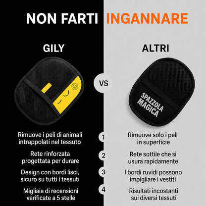 GilyGlove “il guanto rimuovi-peli lavabile per casa e vestiti”